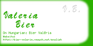valeria bier business card